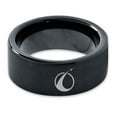 thumbnail image 2 of Tungsten Take Off Space Ship Rocketship Band Ring 9mm Men Women Comfort Fit Black Flat Cut Brushed Polished, 2 of 4