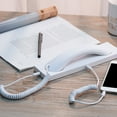thumbnail image 4 of Maoww Récepteur Téléphonique Classique Professionnel Rétro Écouteurs Équipement Combiné Externe Accessoires Dispositifs Récepteurs Blanc, 4 of 9