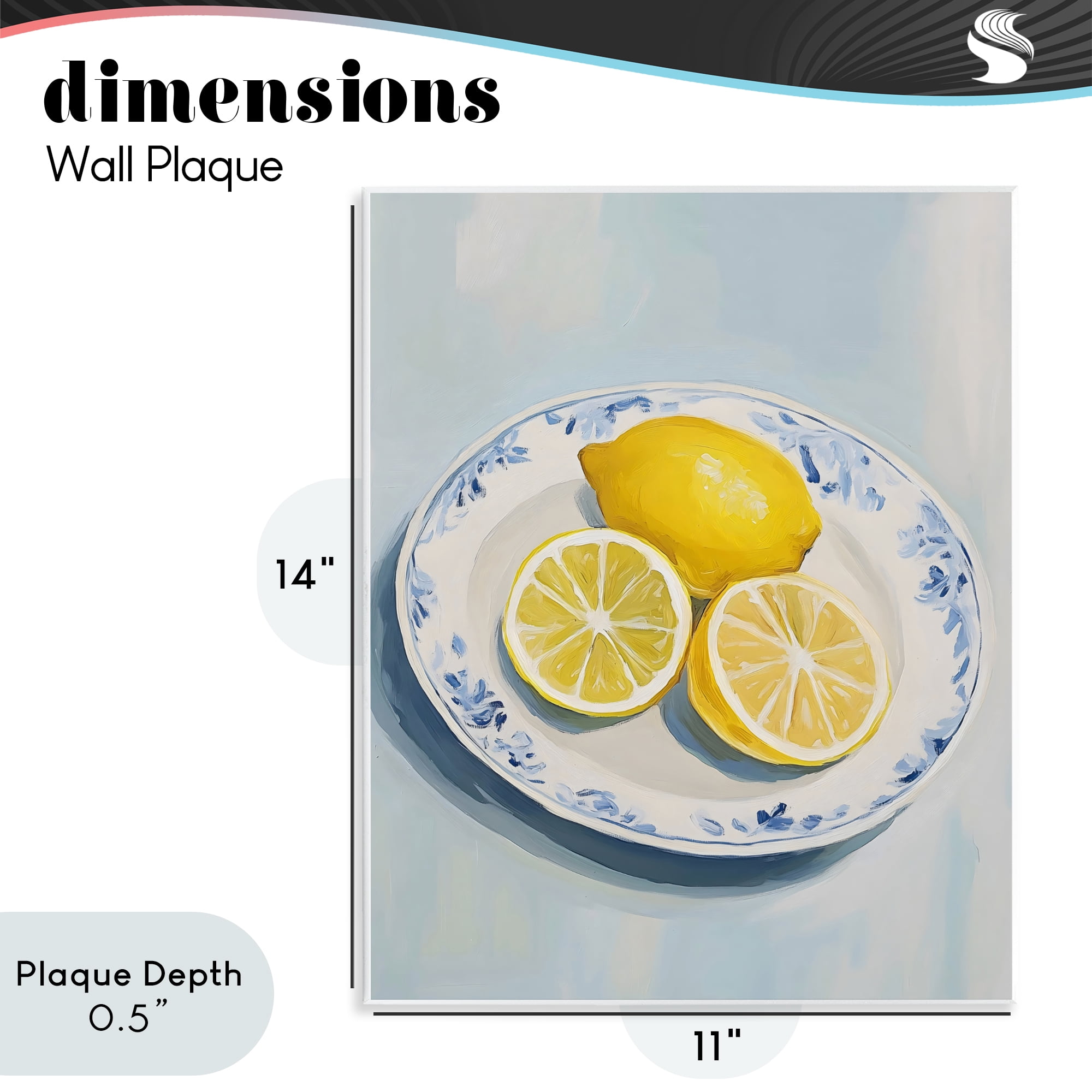 Stupell Industries Plate of Juicy Lemons Wall Plaque Art, design by The Prints Vibe