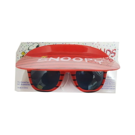 Peanuts Snoopy & Friends Children's Toddler Red Sunglasses w/ Flip-up Visor Ages 3 and up