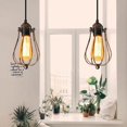 thumbnail image 4 of Lámpara colgante industrial vintage E27, luces retro para cafetería, hogar, loft, cocina, sala de estar y dormitorio de hotel (óxido), 4 of 5
