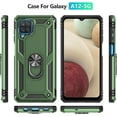 thumbnail image 3 of for Galaxy A12 Phone Case, Samsung A12 Phone Case with HD Screen Protector, Military Grade Protective Cases with Ring for Samsung Galaxy A12（Army Green）, 3 of 12