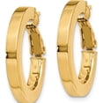 thumbnail image 3 of 14K Yellow Gold 3mm Square Tube Round Hoop Earrings (21.5 X 21.3) Made In Peru pre740, 3 of 6