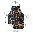 thumbnail image 4 of Naloa 1Pack Adjustable Bib Apron Waterdrop Resistant Cooking Kitchen Aprons for Women Men Chef, Forest Elf Print, 4 of 5