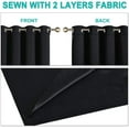 thumbnail image 4 of YTRFGH-High-End Thermal Curtains, Black, 42 inches Wide Per Panel, 1 Panel, Full Blackout Curtain 80 inches Long for Dining Room, Soundproof Window Treatment Drape for Hall Room, 4 of 4