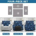 thumbnail image 6 of FOR U DESIGNS Turtle Blue Print Recliner Chair Covers with Arms, Wear-Resistan Recliner Couch Protector Stretch Living Room Armchair Cover Prevent Wear and Pet Hair, 6 of 8