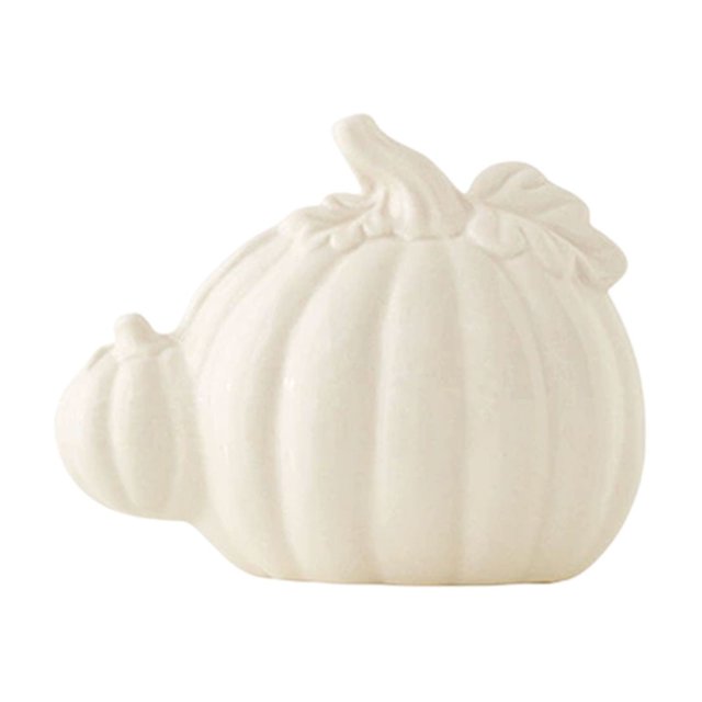 Calabaza de cerámica minimalista para el festival de la cosecha de Halloween, adorno decorativo moderno para la entrada del escritorio, la oficina, la sala de estar, arte de calabaza.