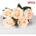 thumbnail image 3 of Innens 5-20Pcs Silk Roses Artificial Flowers Realistic Bouquet Home Decor Valentine Gift, 3 of 27