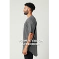 thumbnail image 5 of ShirtBANC Hipster Hip Hop Long Drop Cut Mens Shirt Curved Hem Solid Tshirts, 5 of 7