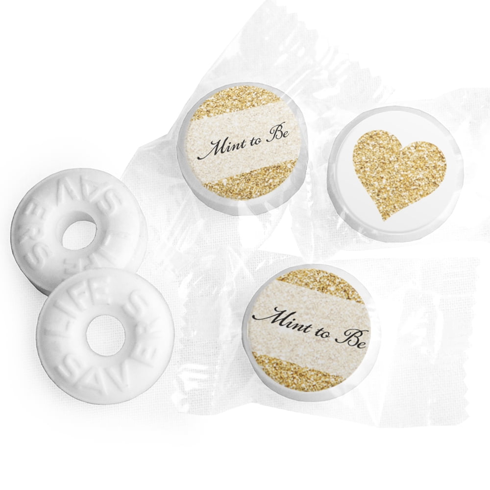 324ct Mint to Be Stickers for Lifesavers Mints, Wedding Party Favors for Guests - Gold, 324ct Stickers