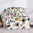 thumbnail image 4 of Throw Blanket for Couch, abstract eyes Super Soft Fuzzy Comfy Warm Throw Blanket, Cuteness Lightweight Cozy Plush Flannel Blanket & Throws for Sofa and Bed All Season, 4 of 5