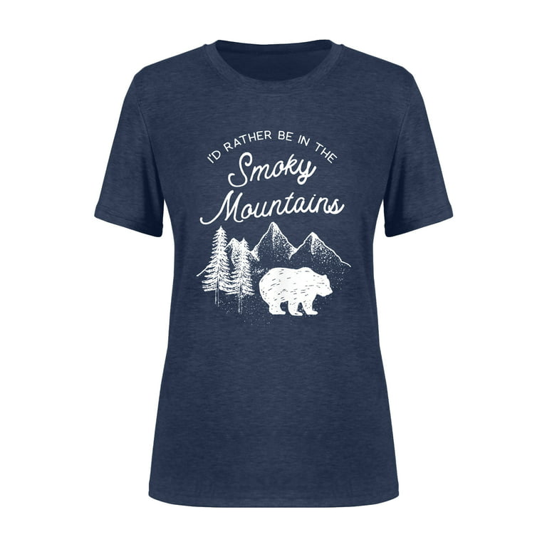 XCHQRTI Mountain Heartbeat Tshirt Graphic Tees Women Ladies Tee Shirts  Short Sleeve 