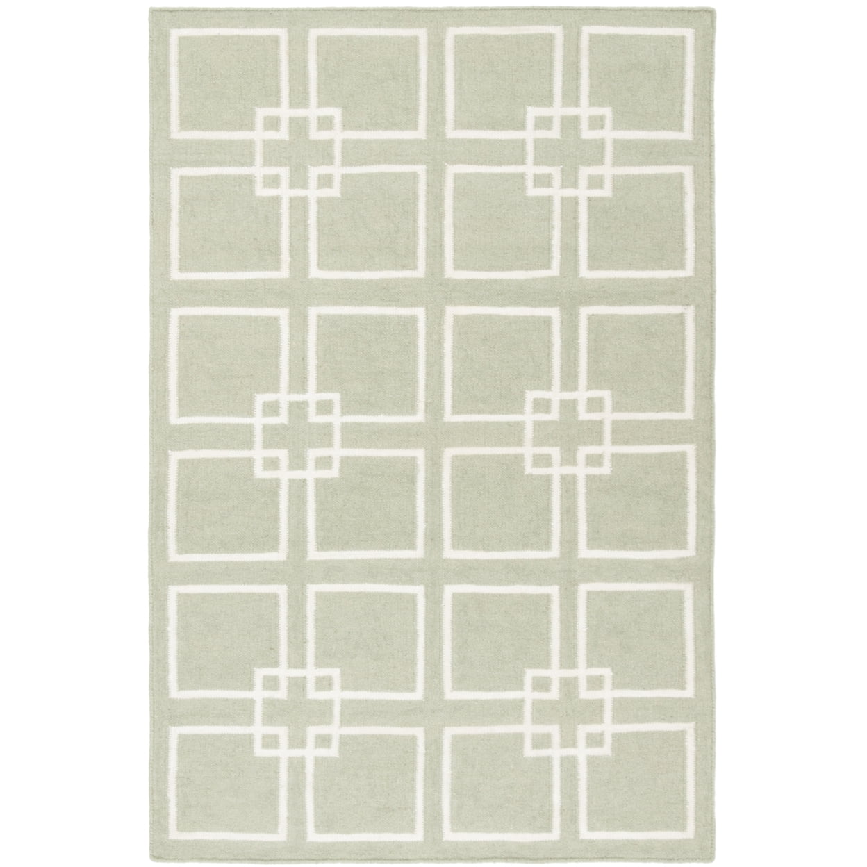 SAFAVIEH Martha Stewart Square Dance Geometric Area Rug, Fennel Seed Green, 9' x 12'