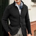 thumbnail image 2 of Men's Knit Cardigan Sweater Button Front Long Sleeve Regular Fit Casual Jacket, 2 of 7