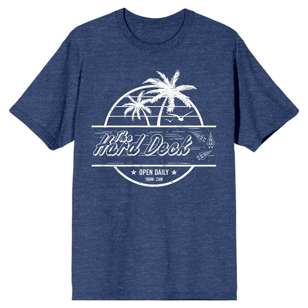 Top Gun Maverick Hard Deck Bar Logo Men's Navy Heather TShirtLarge