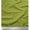 thumbnail image 1 of Soimoi Green Poly Georgette Fabric Square & Triangle Geometric Fabric Prints By Yard 42 Inch Wide, 1 of 3