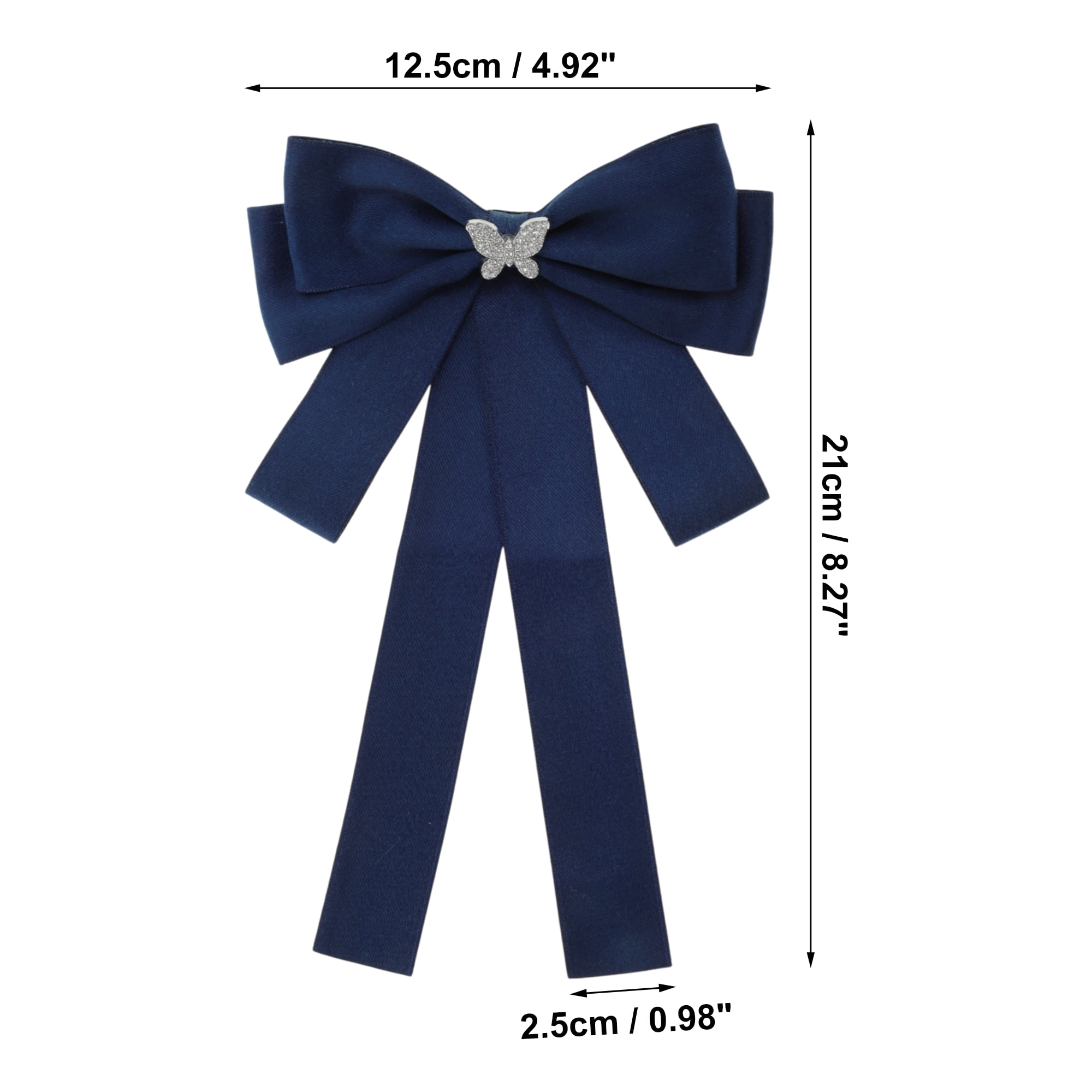 Unique Bargains Ribbon Bow Brooches Gifts Butterfly Rhinestone