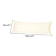 thumbnail image 6 of Unique Bargains 2 Pack Silky Satin Body Pillow Cases Cream 21" x 48", 6 of 7