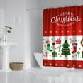 thumbnail image 2 of Shower Curtain for Bathroom Red Green Winter Rustic Tree Merry Xmas Shower Curtains Durable Vintage Bath Curtain Hooks Included,72x72Inch, 2 of 5