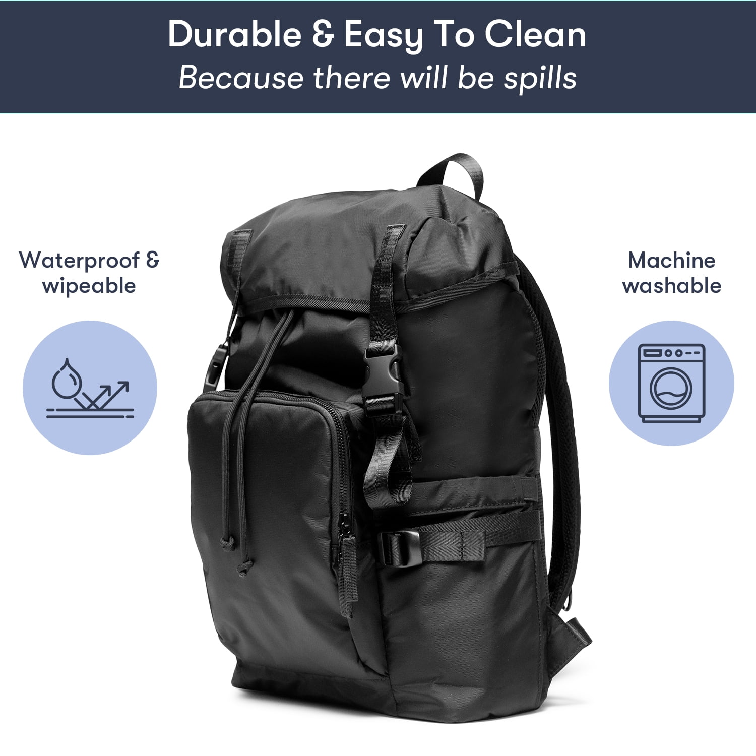 Colugo Parent Diaper Backpack, Black
