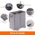 thumbnail image 2 of Cesta Doble para Ropa Sucia con Tapa y Bolsas de Lavandería Extraíbles, 136L Grande Plegable Cesta de Lavandería con 2 Compartimientos y Asas para Dormitorio, Baño, Cuarto de Lavado, Gris, 2 of 7