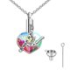 thumbnail image 1 of Collar de urna de cremación con cristales de arcoíris en forma de corazón para cenizas, colgante con dije de cremación en forma de corazón, recuerdo conmemorativo, joyería, 1 of 5
