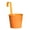 Orange, variant on Mdesiwst Hanging Bucket Wear-resistant Solid Color Iron Hook Pots Balcony Accessories for Garden