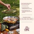 thumbnail image 3 of P•TAL Brass Wok With a Lid, Kadhai, Nonstick Wok Pan with a Tin Coating, Non-Toxic Cookware with Ayurvedic Health Benefits,  (Glass Lid Flat Base), 3 of 8