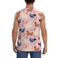 thumbnail image 4 of Fotbe Men's Funny Chicken Print Men's Sleeveless Muscle Tank Tops Casual T-Shirts for Gym Workout Beach-Large, 4 of 8