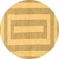 thumbnail image 1 of Ahgly Company Indoor Round Solid Brown Modern Area Rugs, 6' Round, 1 of 4