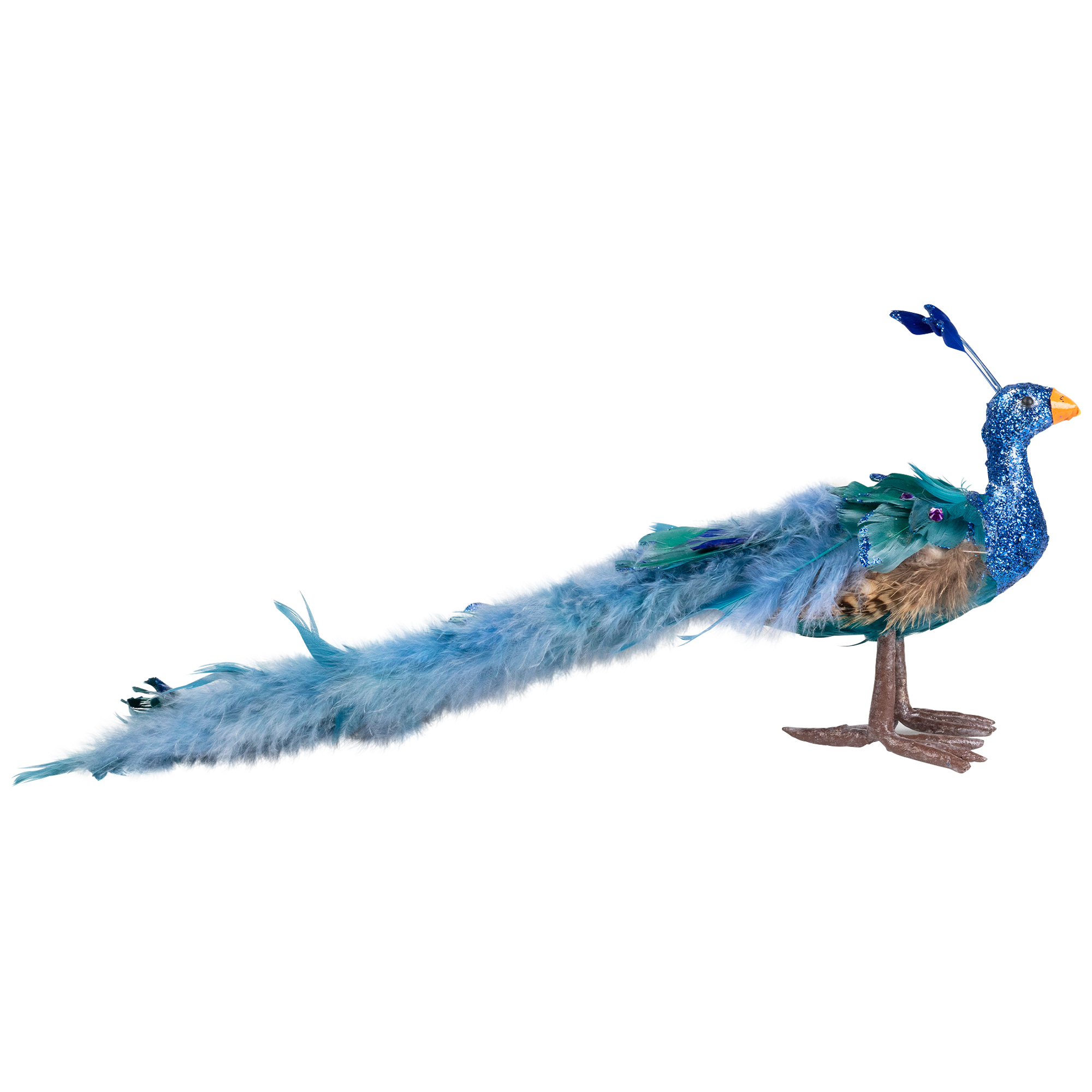 Northlight 13" Peacock Bird with Closed Tail Feathers Christmas Ornament - Green