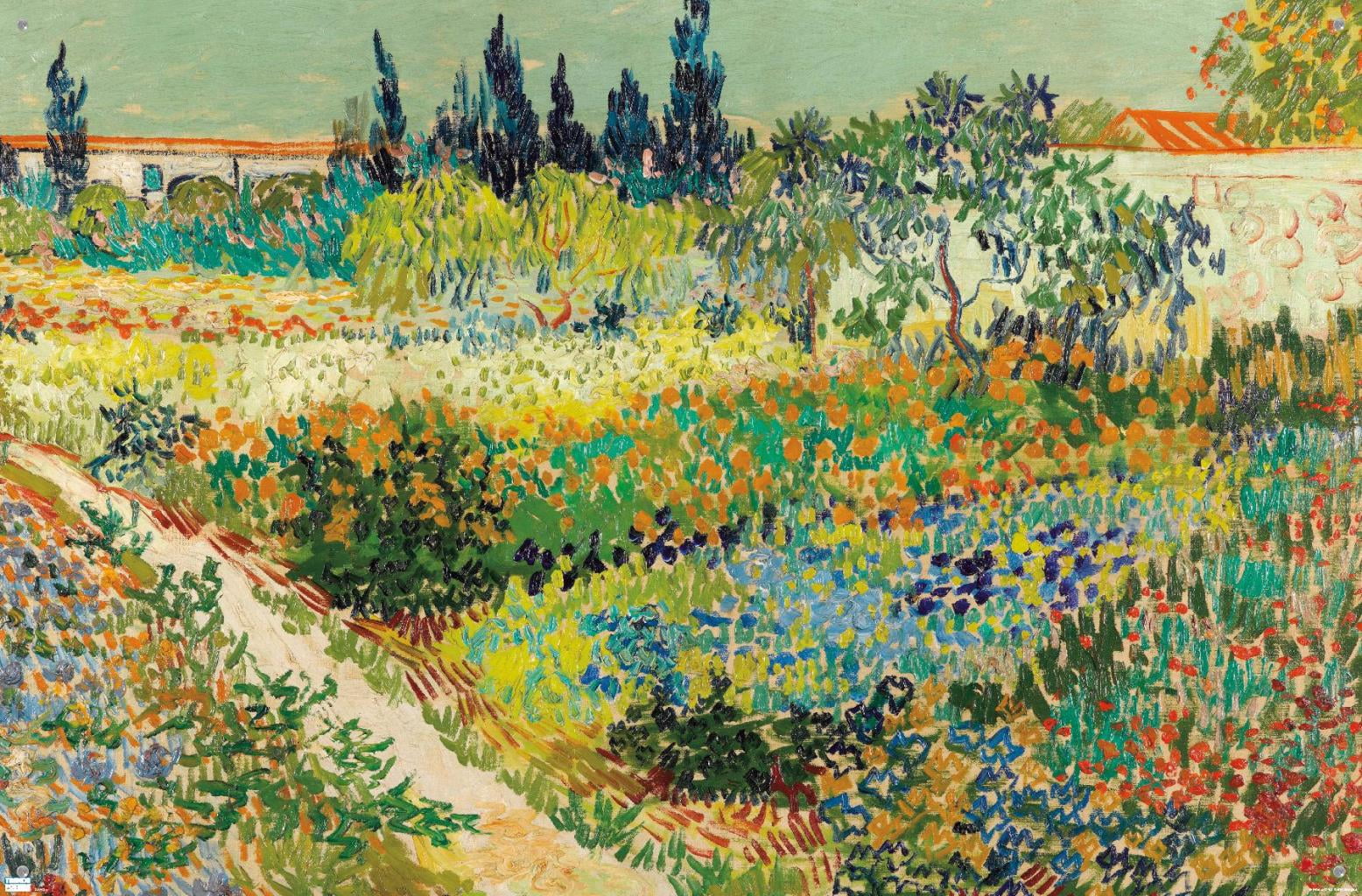 Garden at Arles by Vincent van Gogh Wall Poster with Pushpins, 22.375" x 34"