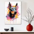 thumbnail image 3 of Doberman Pinscher Dog Arts Canvas - Large Abstract Paintings Colorfull Wall Art Dog Decor Dog Room Decor Animal Wall Art Animal Canvas, 3 of 4
