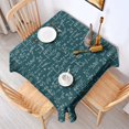 thumbnail image 2 of Math Equations Dark Green Formula Pattern Square Tablecloth,Waterproof Square Table Cover,Wipeable Spillproof Washable Table Cover for Home Kitchen Party Decor 42"X42"(107x107cm), 2 of 6