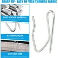 thumbnail image 3 of Sopito Curtain Hooks, 1.2in Metal Drapery Pin and Hook for Door Window Shower Curtain, Silver White 58PCS, 3 of 7