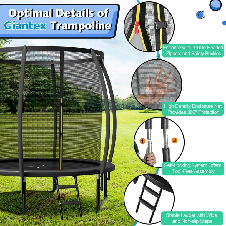 diefstal Relatieve grootte Manifesteren Gymax 8FT Recreational Trampoline w/ Ladder Enclosure Net Safety Pad Outdoor Blue - Walmart.com diefstal Relatieve grootte Manifesteren Gymax 8FT Recreational Trampoline w/ Ladder Enclosure Net Safety Pad Outdoor Blue - Walmart.com