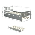 thumbnail image 4 of MAYEERTY Twin Platform Bed Frame with Trundle, with Headboard and Footboard for Adult, Grey, 4 of 9