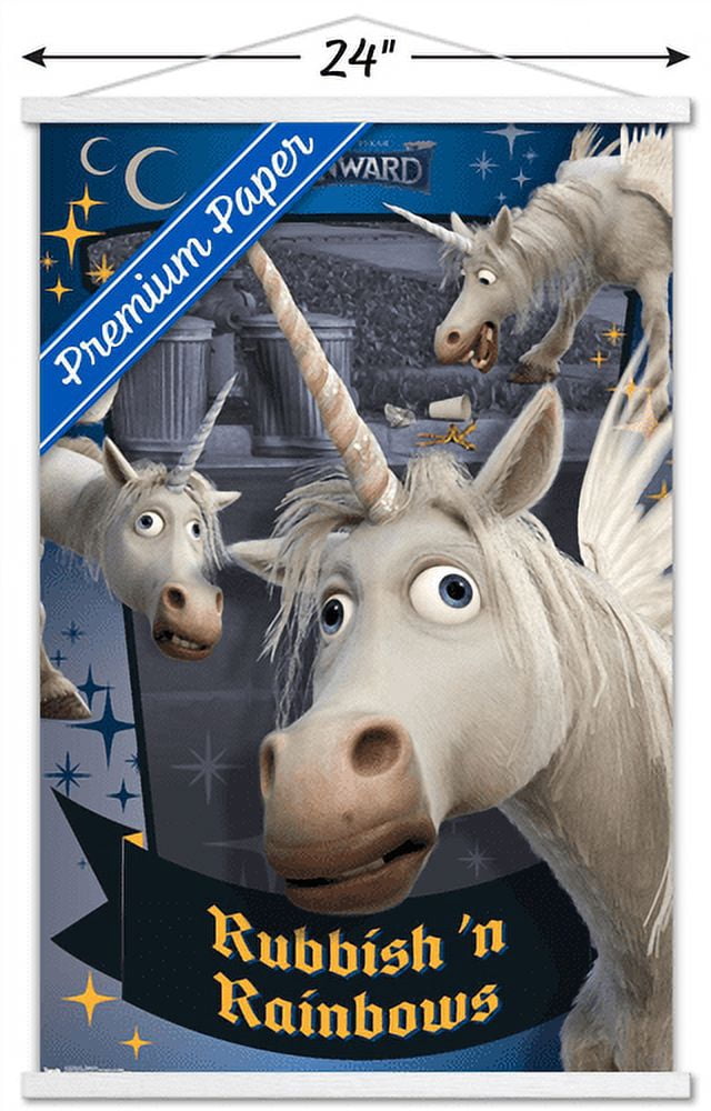 Disney Pixar Onward - Pegacorn Wall Poster with Wooden Magnetic Frame, 22.375" x 34"