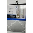 thumbnail image 4 of Mainstays Heathered Embroidered Sheer Curtain Panel Pair, Set of 2, Silver, 37"W x 84"L, 4 of 10