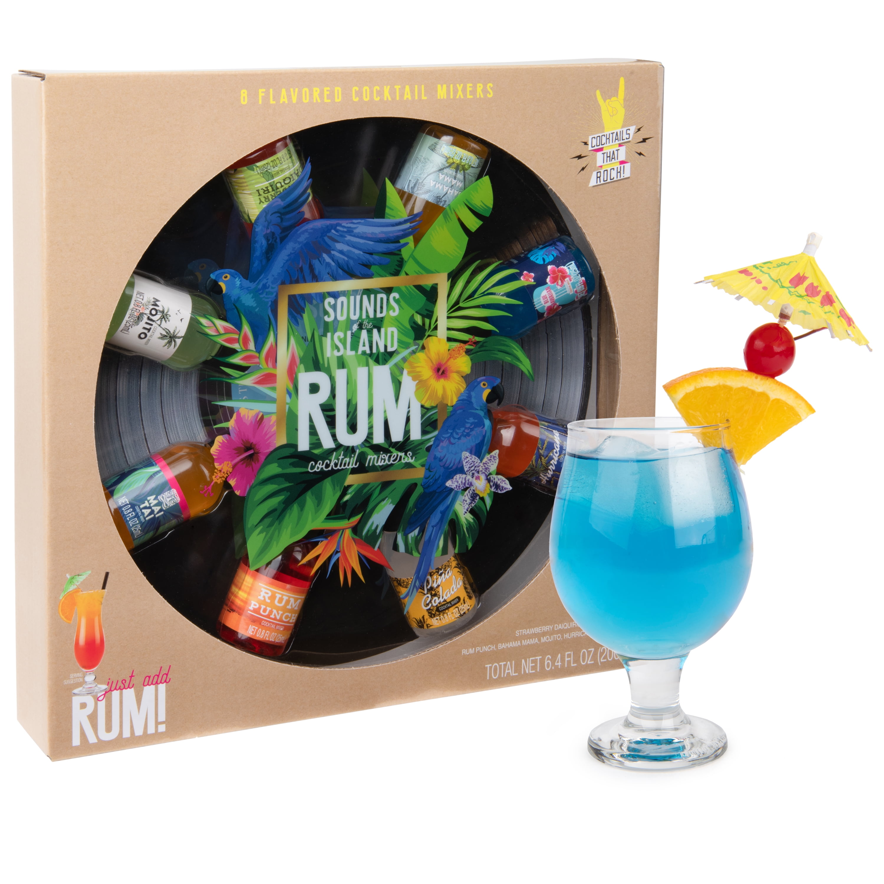 Thoughtfully Cocktails, Greatest Hits Cocktail Mixers for Rum Gift Set