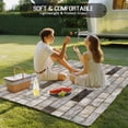 thumbnail image 4 of Beige Brown Marble Outdoor Rug for Patio/Deck/Porch, Non-Slip Large Area Rug 5 x 8 Ft, Simple Vintage Brick Stone Wall Indoor Outdoor Rugs Washable Area Rugs, Reversible Camping Rug Carpet Runner, 4 of 8