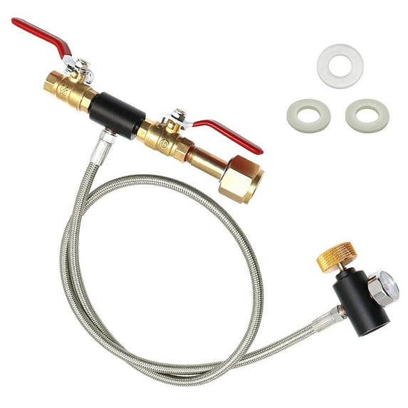 CreativeArrowy CO2 Tank Direct Adapter Reliably Brass For Filling Soda Machine Silver Ruggedly Safely 24 Inch Tube CGA320 Connector