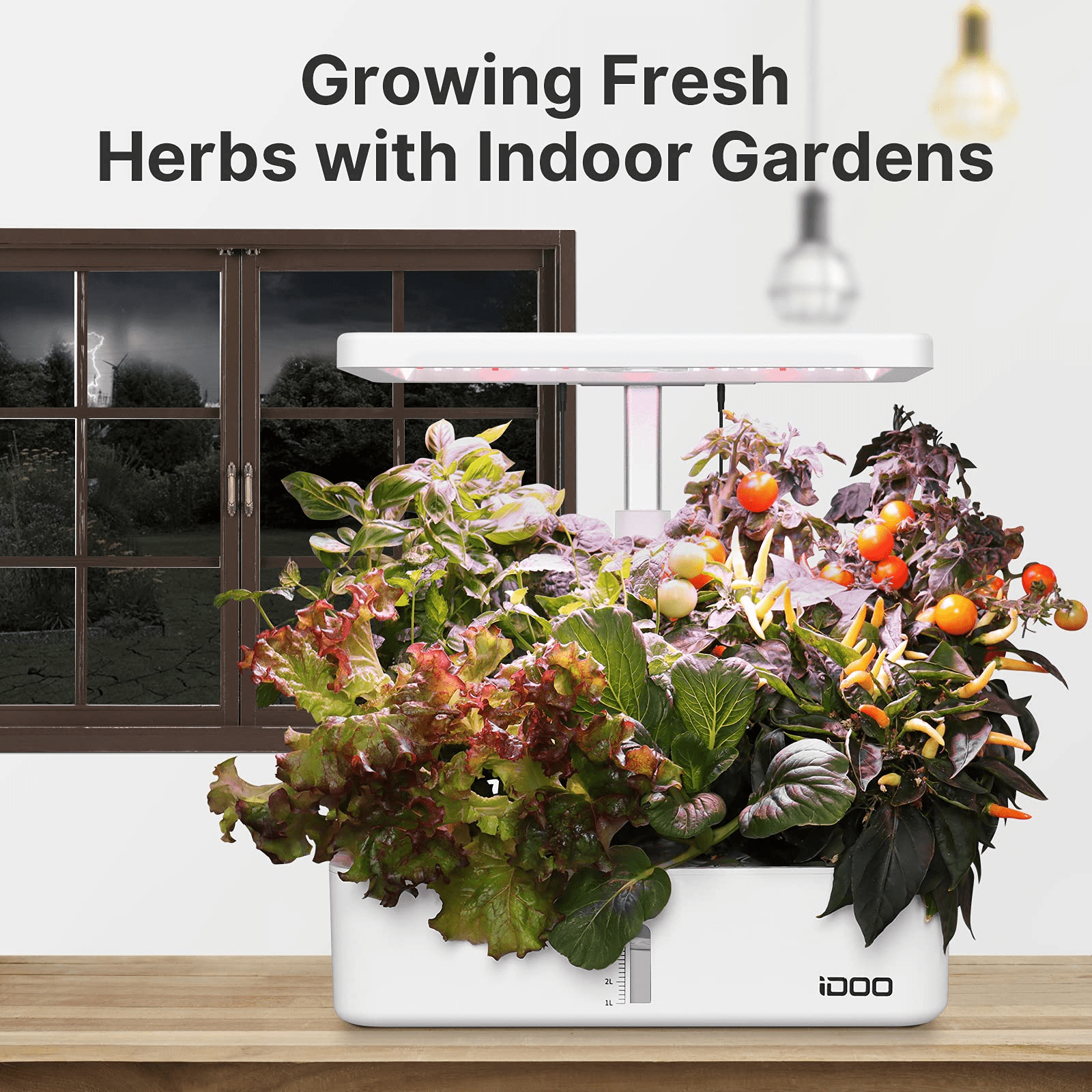 Buy iDOO 12Pods Hydroponics Growing System, Indoor Garden with LED Grow