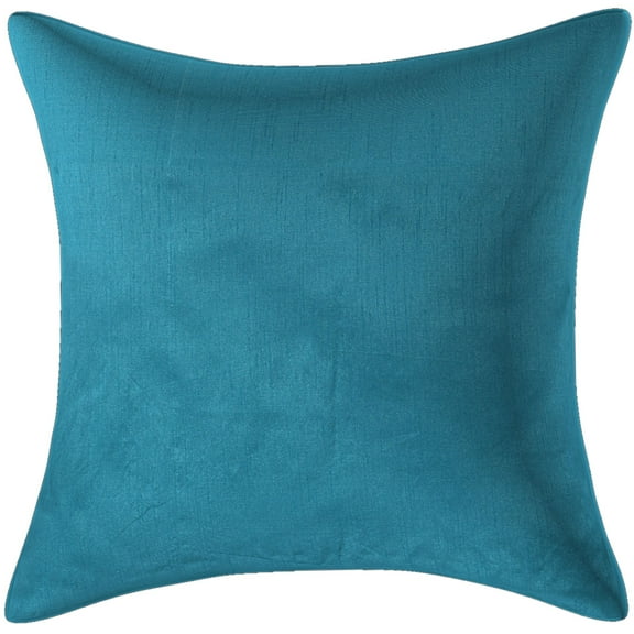 Stylo Culture Ethnic Decorative Throw Pillow Cover 16x16 Solid Turquoise Modern 40 x 40 cm Living Room Decor Polydupion Solid Square Cushion Cover | 1 Pc