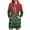 Deep Red, variant on Women's Long Sleeve Hooded Sweatshirt Dress with Snowflake Christmas Tree Print, Ugly Christmas Sweater Women Style, Cozy Fall and Winter Dress with Pockets for Holiday,Dark Green,L