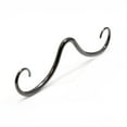 thumbnail image 4 of Septum Piercing Curved Mustache Black IP over Surgical Steel Fancy Nose Ring 16g, 4 of 4