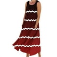 thumbnail image 2 of LSLJS Nouvelle Robe Longue Sans Manches en Coton et Lin à Col Rond Imprimée, Robe d'Été de Plage, 2 of 5