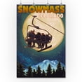thumbnail image 2 of Snowmass, Colorado, Ski Lift and Full Moon with Snowboarder (36x54 Giclee Gallery Art Print, Vivid Textured Wall Decor), 2 of 3