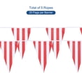 thumbnail image 4 of Uxcell 5 juegos de banderines a rayas rojas y blancas de 164 pies, 100 piezas de banderas triangulares para fiesta temática de carnaval y circo, 4 of 7