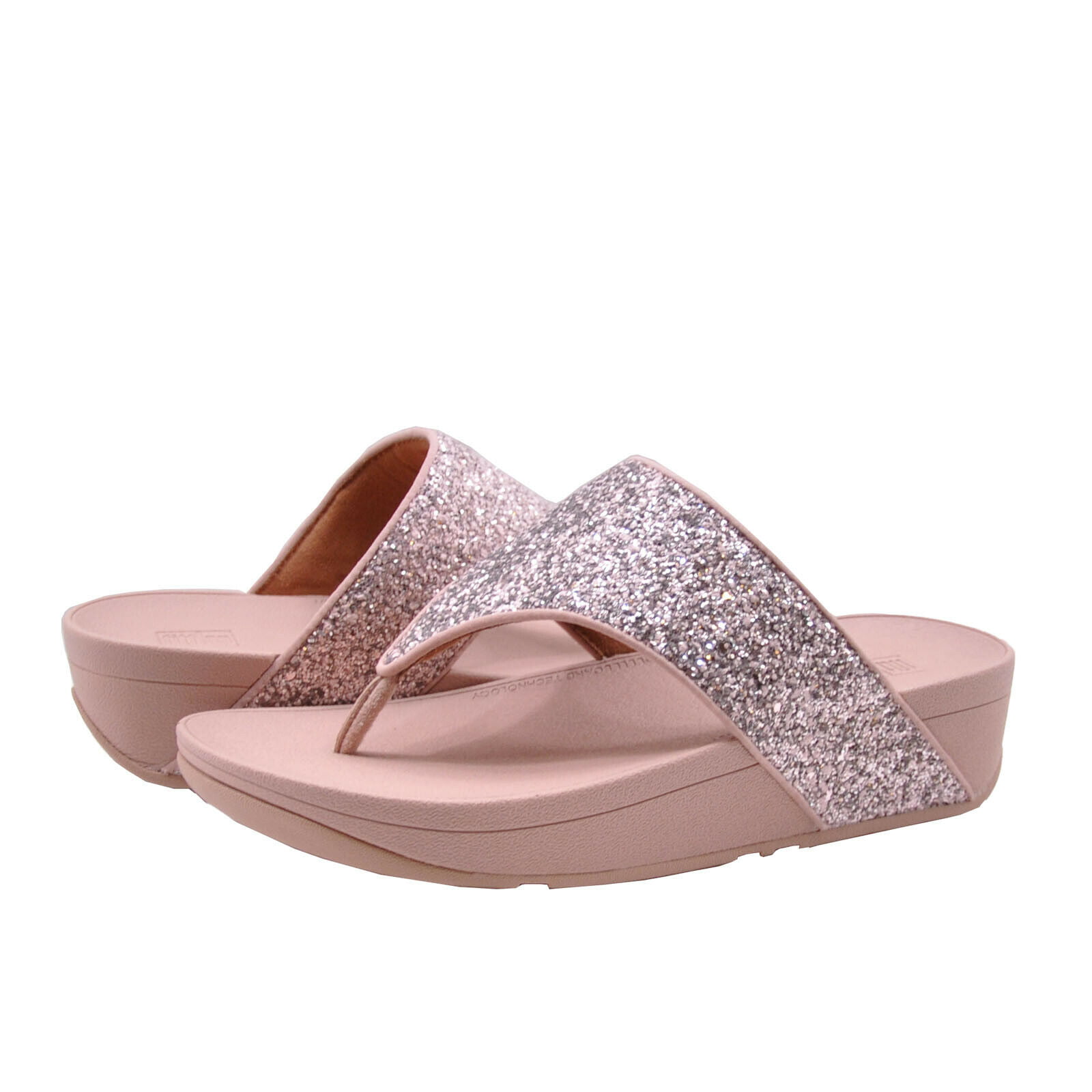 FitFlop Women's Olive Glitter Toe Post Wedge Sandal DO3-807 - Walmart.com